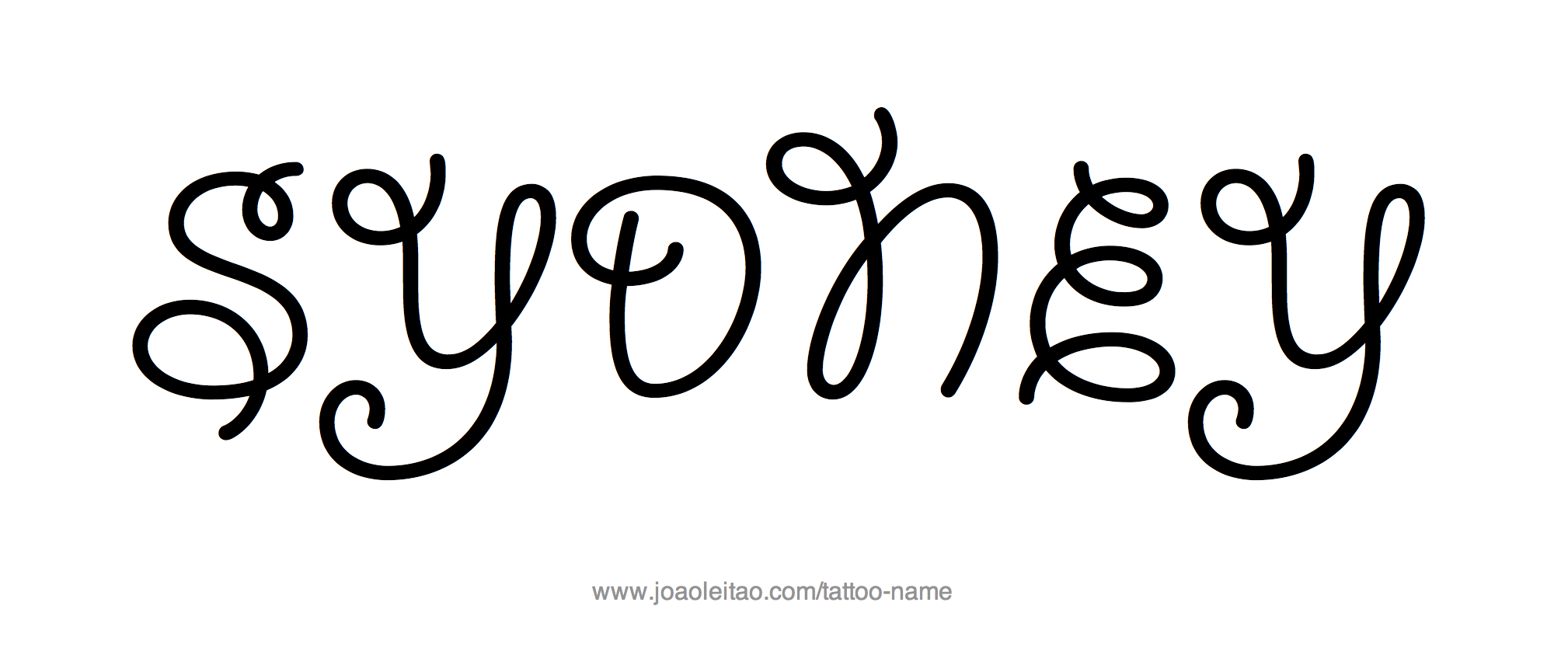 Sydney Name Tattoo Designs